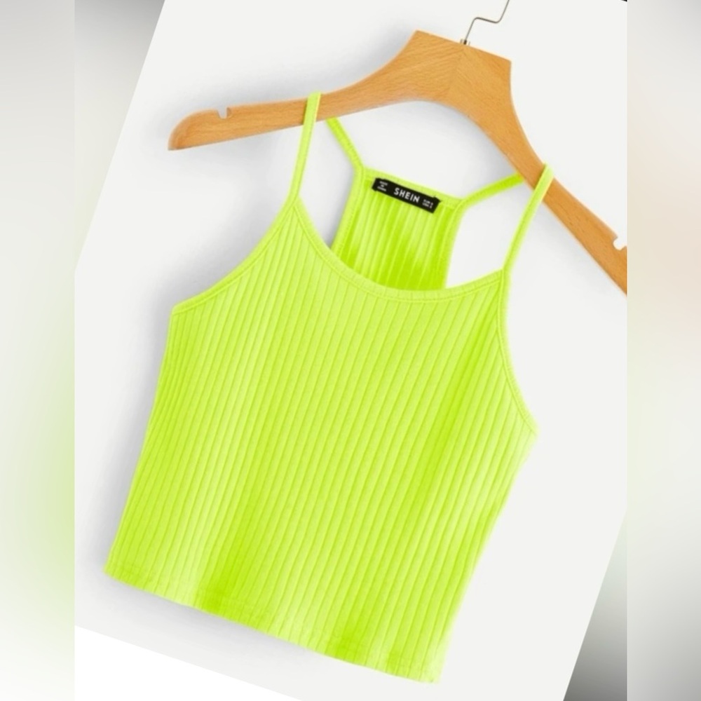3/$50 | SHEIN Ribbed Racerback Cropped Cami Top
